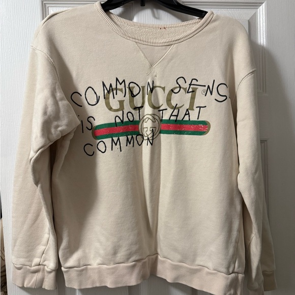 Gucci Beige Sweatshirt with Graphic Design - Picture 1 of 2